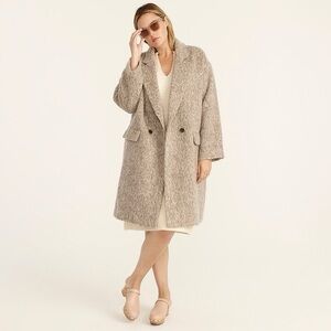 J. Crew Neutral Taupe Textured Double-Breasted Pea Coat